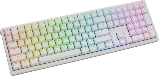 Ducky Zero 6108 Wireless Gaming Mechanical Keyboard with Cherry MX2A Speed Silver switches and RGB lighting (English US) White