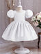 Mädchenkleid Kurzärmelig Für Blumenmädchen Weiß