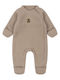 Konges Slojd Baby Bodysuit Long-Sleeved Oxford Tan