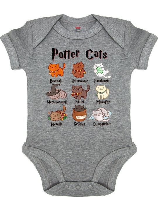Koupakoupa Potter Cats Κορμάκι Γκρι Μελανζε