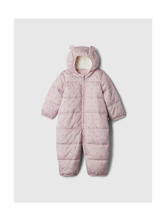 GAP Waterproof Kids Quilted Jacket Long with Lining Dull Rose Coldcontrol