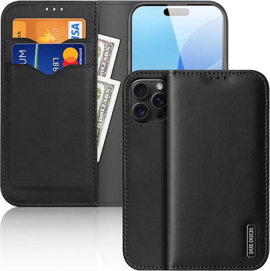 Dux Ducis Hivo Wallet Δερμάτινο Μαύρο (iPhone 16 Pro Max)