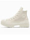 Lugged Heel Boots Off White