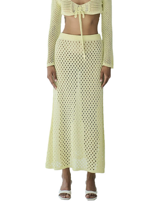 Combos Knitwear Maxi Skirt Yellow