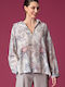 Moutaki Tunic Long Sleeve with V Neckline Multicolour