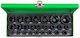 Rockforce Impact Socket Set 25 Pcs 1/2" 1/4" Hex 4-32mm
