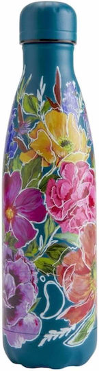 Chilly's Series Floral Thermos Bottle Stainless Steel BPA Free 500ml Floral Petal Sketch