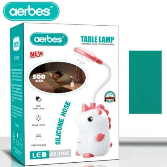 Aerbes LED Kinder Schreibtischlampe Weiß 14x10x14εκ.