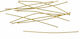 Steel Head Pin "Nail" Gold 50mm 20pcs
