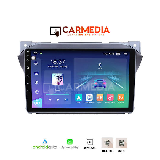 Carmedia Car Audio System for Suzuki Alto Nissan Pixo 2009+ (Bluetooth/USB/AUX/WiFi/GPS/Apple-Carplay/Android-Auto) with Touch Screen 9.5"