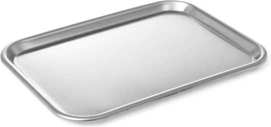 Hendi Stainless Steel Rectangular Serving Tray with Handles in Gray Color 31x23cm 408308 1pcs