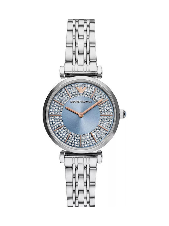 Emporio Armani Gianni T-bar Women's Watch with Silver Metal Bracelet