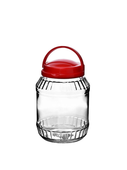 Mondex Set 6 Stück Allgemeine Verwendung Lebensmittelgläser mit Deckel Glas Transparent 2000ml 6 Stück