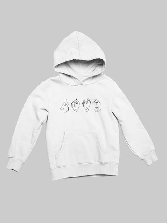 TKT Kids Sweatshirt with Hood White