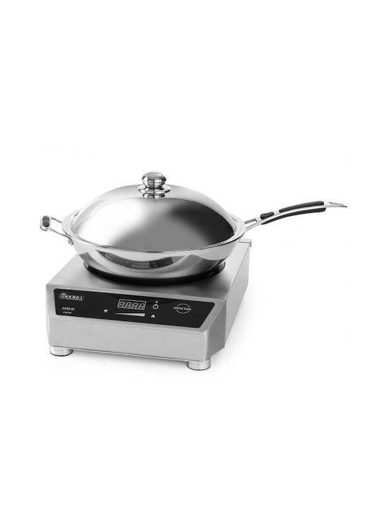 Hendi Profi Line Wok din Oțel Inoxidabil cu Capac