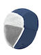 Kinder Mütze Stoff Marineblau