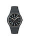 Swatch Coblestone Street Watch Battery with Gray Rubber Strap