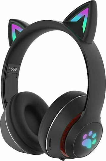 L550 Bluetooth Wireless On Ear Headphones with 9 hours of Operation Black