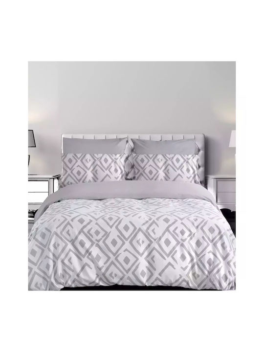 Makis Tselios Home Set Pilotă Super Dublu 220x240cm Gri 3buc