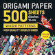 Origami Paper 500 Sheets Japanese Washi Patterns 6 (15 Cm Double-sided Origami Sheets With 12 Different Designs Instructions For 6 Projects Included 0407