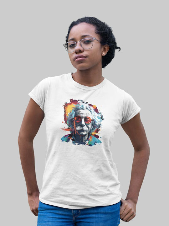 Albert Einstein W T-shirt White