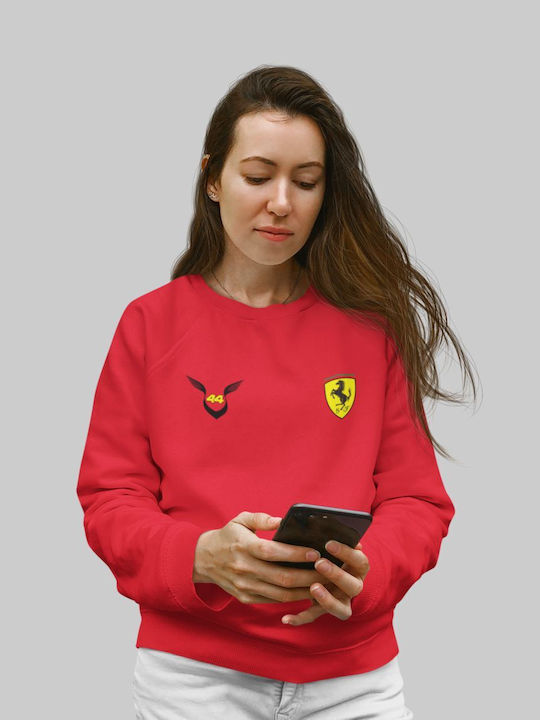 Lewis Hamilton Ferrari W Hoodie Wings Red