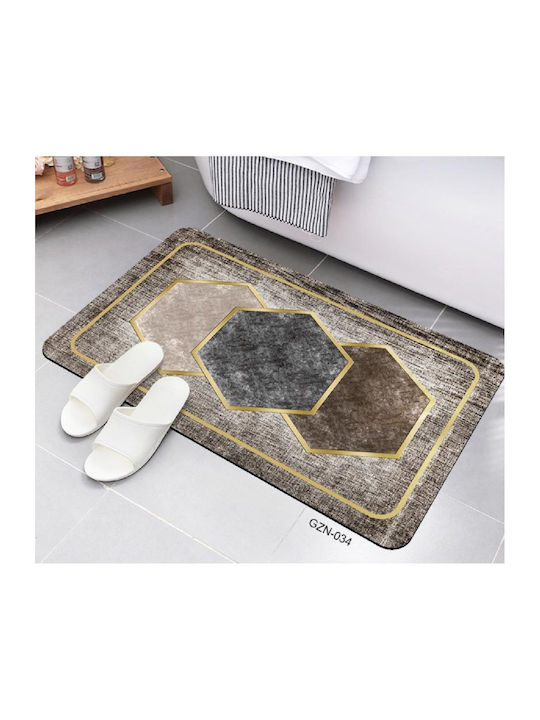 Viosarp Bath Mat 3886-6 Beige / Grey 40x60cm