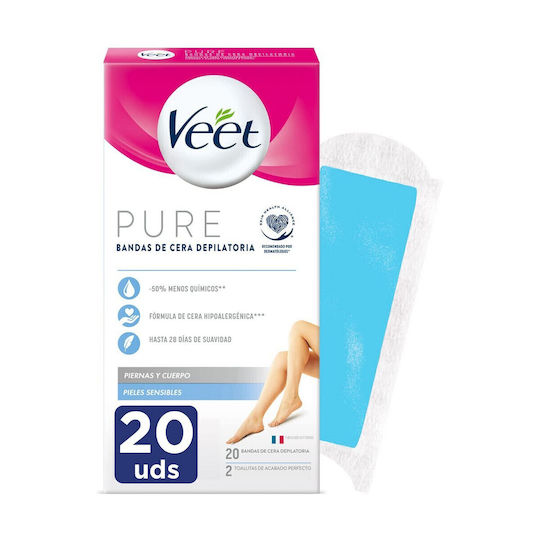 Veet Benzi de Epilat pentru Piele Sensibilă 20buc