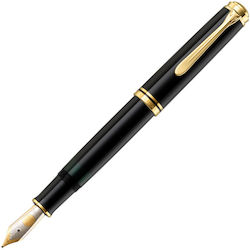 Pelikan Souveran Writing Pen Medium Black with Black και Green και White Ink