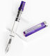 Twsbi Еко Прозрачна Лилава Писалка Калиграфия Fine Прозрачна с Лилаво Мастило