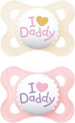 Mam Original Πιπίλες Σιλικόνης Love Daddy - Ροζ...