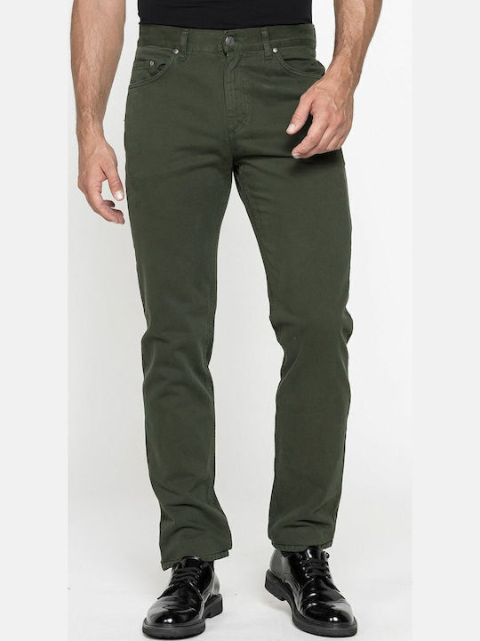 Trousers in Regular Fit green