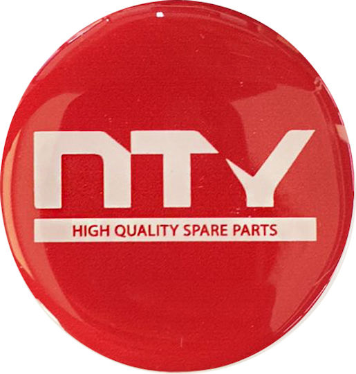 NTY Car Signal Stickers with Enamel Coating 7.2 x 7.2cm for Car Wheels in White Color 4pcs