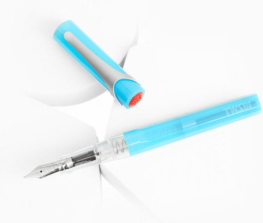 Twsbi Swype Füllfederhalter Kalligraphie Breite Blau aus Kunststoff mit Blauer Tintenfarbe