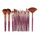 18 Makeup Brushes Fan Brush Maange Purple Bronze