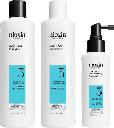 Nioxin 3 Hair Treatment Sets for Coloured Hair with Shampoo & Conditioner 3 Pieces