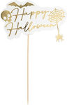 "Happy Halloween" Sweet Decoration Gold White