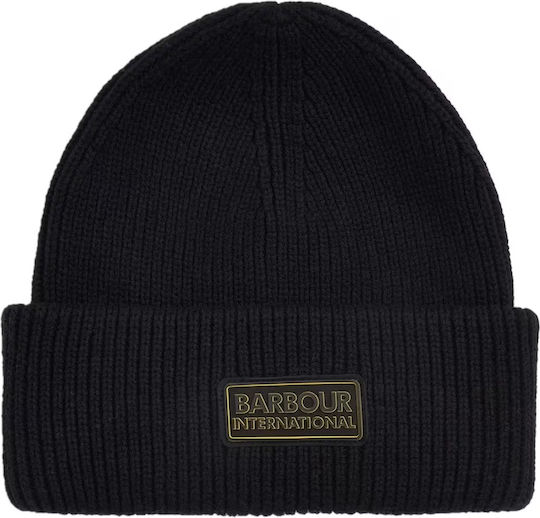 Beanie Masculin Căciulă cu Tricotaj Rib în culoarea Negru