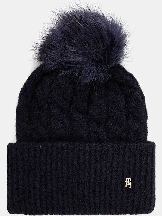 Beanie Frauen Beanie Gestrickt in Blau Farbe