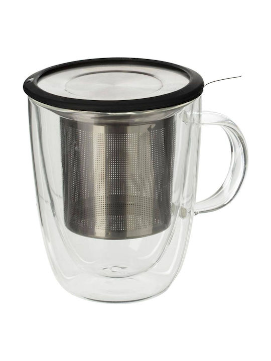 Atmosphera Atmosphera Louie Becher Glas mit Deckel Transparent 300ml