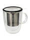 Atmosphera Atmosphera Louie Becher Glas mit Deckel Transparent 300ml