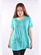 Women's Blouse Short Sleeve Pink