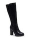 Parex Synthetic Leather Women's Boots with Zipper Black