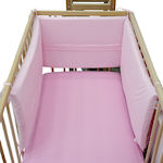 abo Crib Bumpers Classic Inside Pink 40x215cm