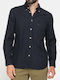 Long-sleeved Cotton Shirt Blue