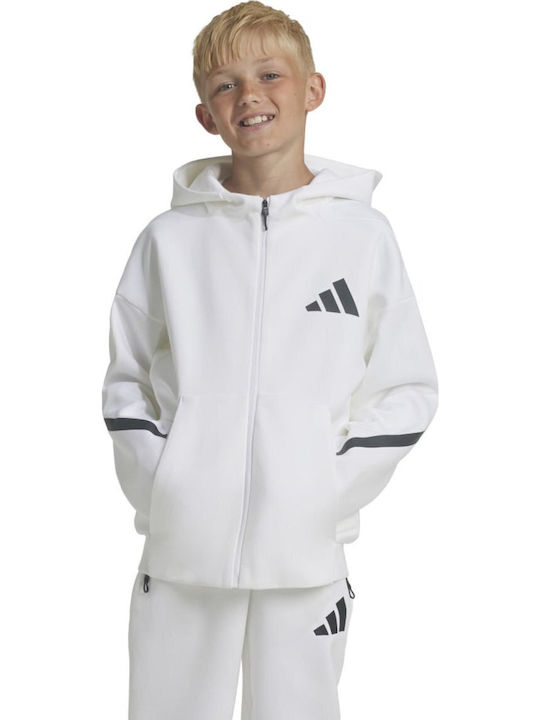 adidas Kids Sweatshirt Cardigan White