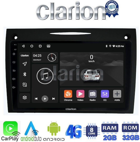 Clarion Ηχοσύστημα Αυτοκινήτου για Mercedes-Benz SLK 2004-2010 (Bluetooth/USB/WiFi/GPS/Apple-Carplay/Android-Auto) με Οθόνη Αφής 9"