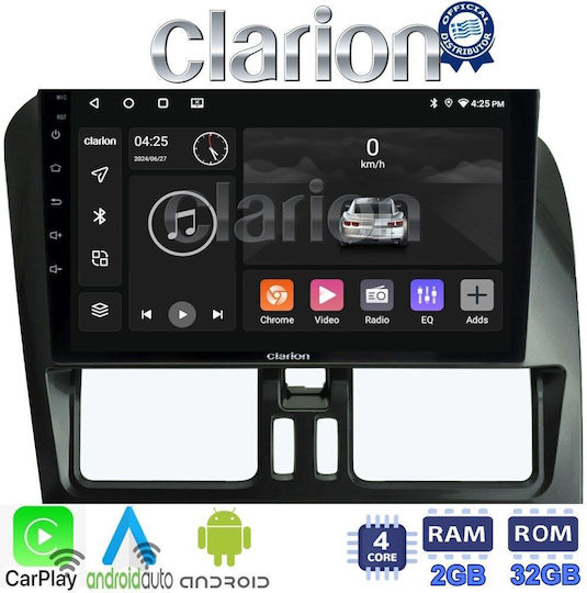 Clarion Car Audio System for Volvo XC 60 2009-2017 (Bluetooth/USB/WiFi/GPS/Apple-Carplay/Android-Auto) with Touch Screen 9"