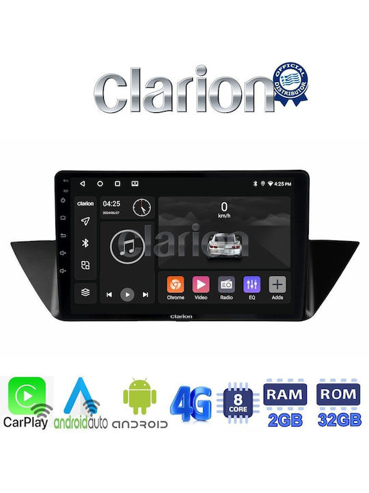 Clarion Auto-Audiosystem für BMW X1 (E84) 2009>2014 (Bluetooth/USB/WiFi/GPS/Apple-Carplay/Android-Auto) mit Touchscreen 9"