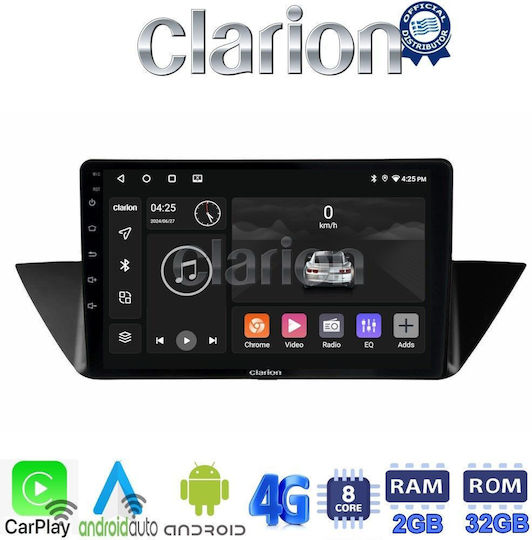 Clarion Car Audio System for BMW X1 (E84) 2009>2014 (Bluetooth/USB/WiFi/GPS/Apple-Carplay/Android-Auto) with Touch Screen 9"